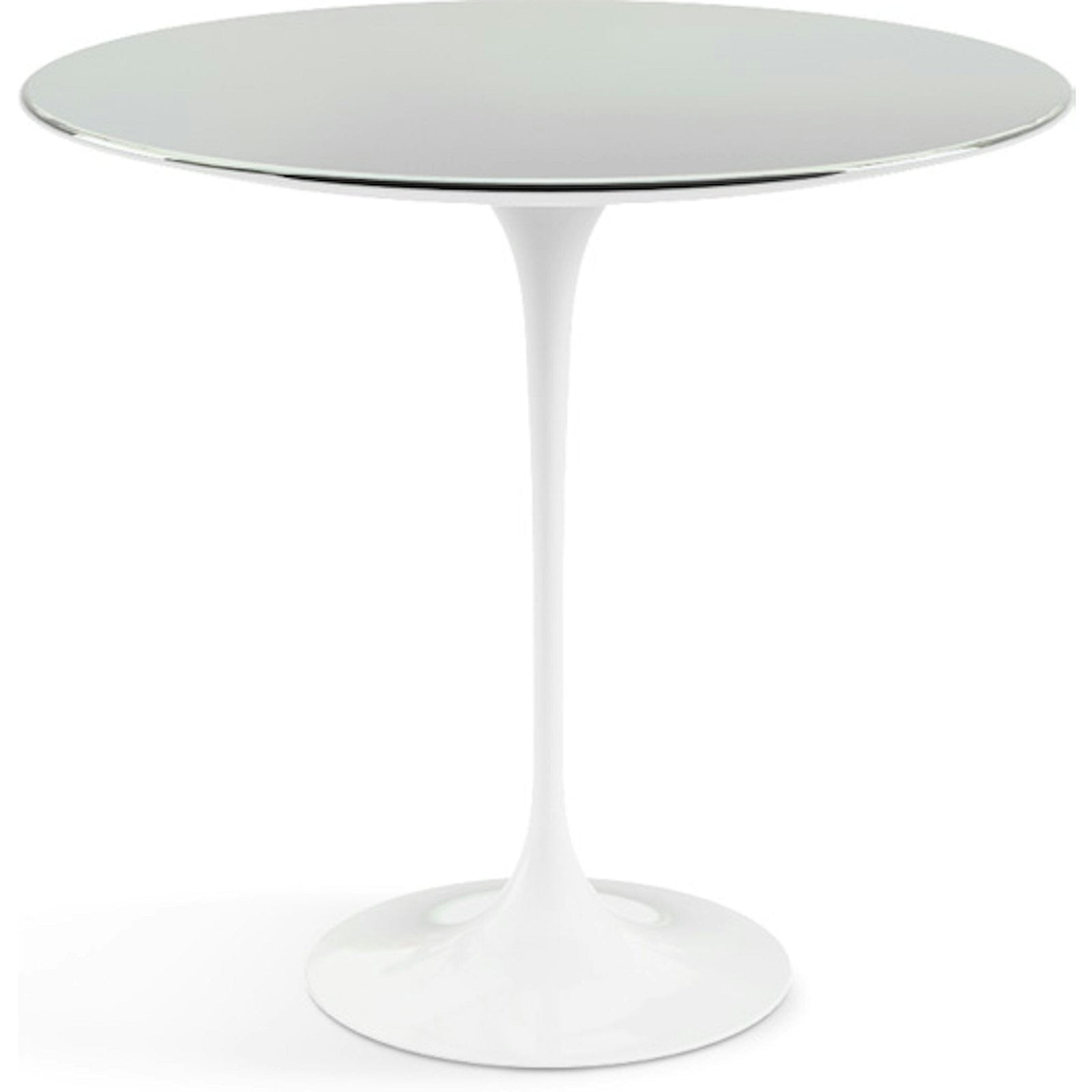 Saarinen Side Table - 22” Oval side/end table Knoll White Chrome 