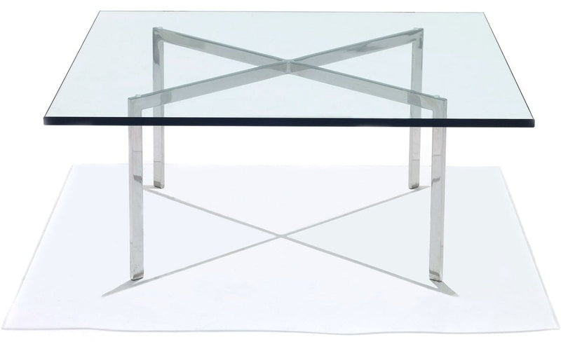 Barcelona Coffee Table Coffee Tables Knoll Polished Chrome - Starphire Glass + $646.00 