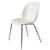 Beetle Dining Chair with Conic Base - Unupholstered Chairs Gubi Black Chrome Base Alabaster White 