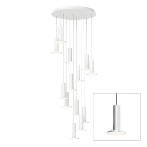 Cielo Plus Multi-Light LED Pendant hanging lamps Pablo Cielo chandelier 13 - Silver / Grey cord 