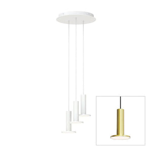 Cielo Plus Multi-Light LED Pendant hanging lamps Pablo Cielo chandelier 3 - Brass / Black cord 