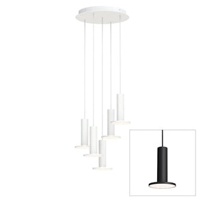 Cielo Plus Multi-Light LED Pendant hanging lamps Pablo Cielo chandelier 5 - Black / Black cord 