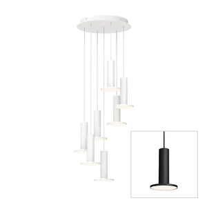 Cielo Plus Multi-Light LED Pendant hanging lamps Pablo Cielo chandelier 7 - Black / Black cord 