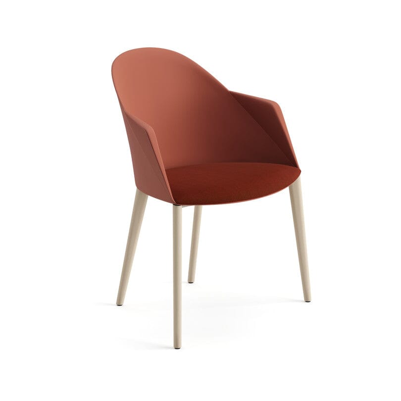 Cila Armchair with Timber Oak Four-leg Base Chairs Arper 