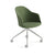 Cila fully upholstered Armchair With Fixed Trestle Base Armchair Arper 