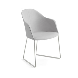 Cila Fully Upholstered Armchair With Sled Base Chairs Arper 