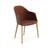 Cila Fully Upholstered Armchair with Timber Oak Four-leg Base Chairs Arper 