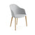 Cila Fully Upholstered Armchair with Timber Oak Four-leg Base Chairs Arper 