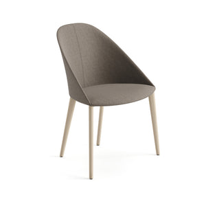 Cila Fully Upholstered Chair With Timber Oak Four-leg Base