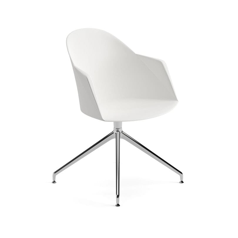 Cila Polypropylene Armchair With Swivel Trestle Base Chairs Arper 