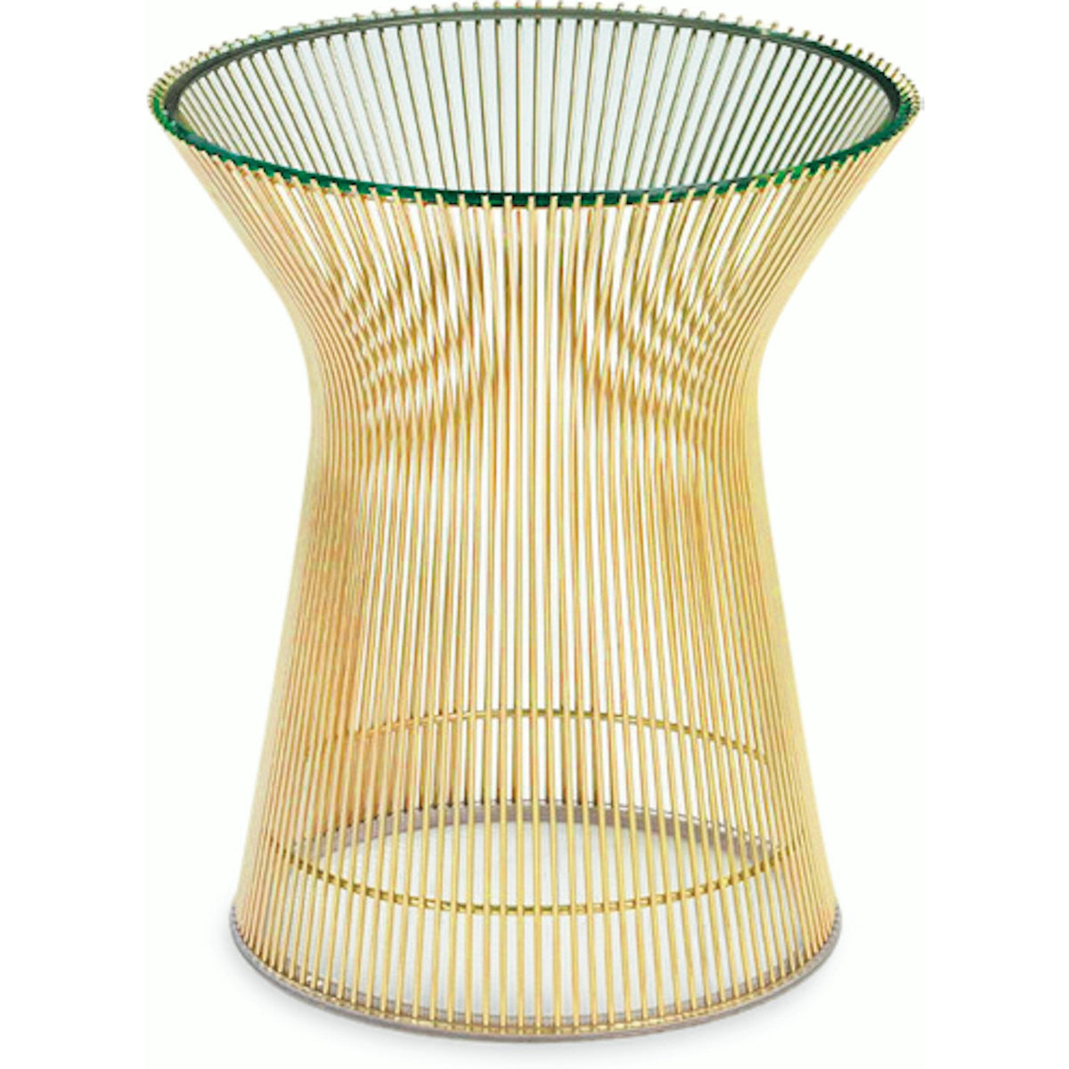 Platner Side Table - Gold side/end table Knoll 18K Gold plated Clear Glass 