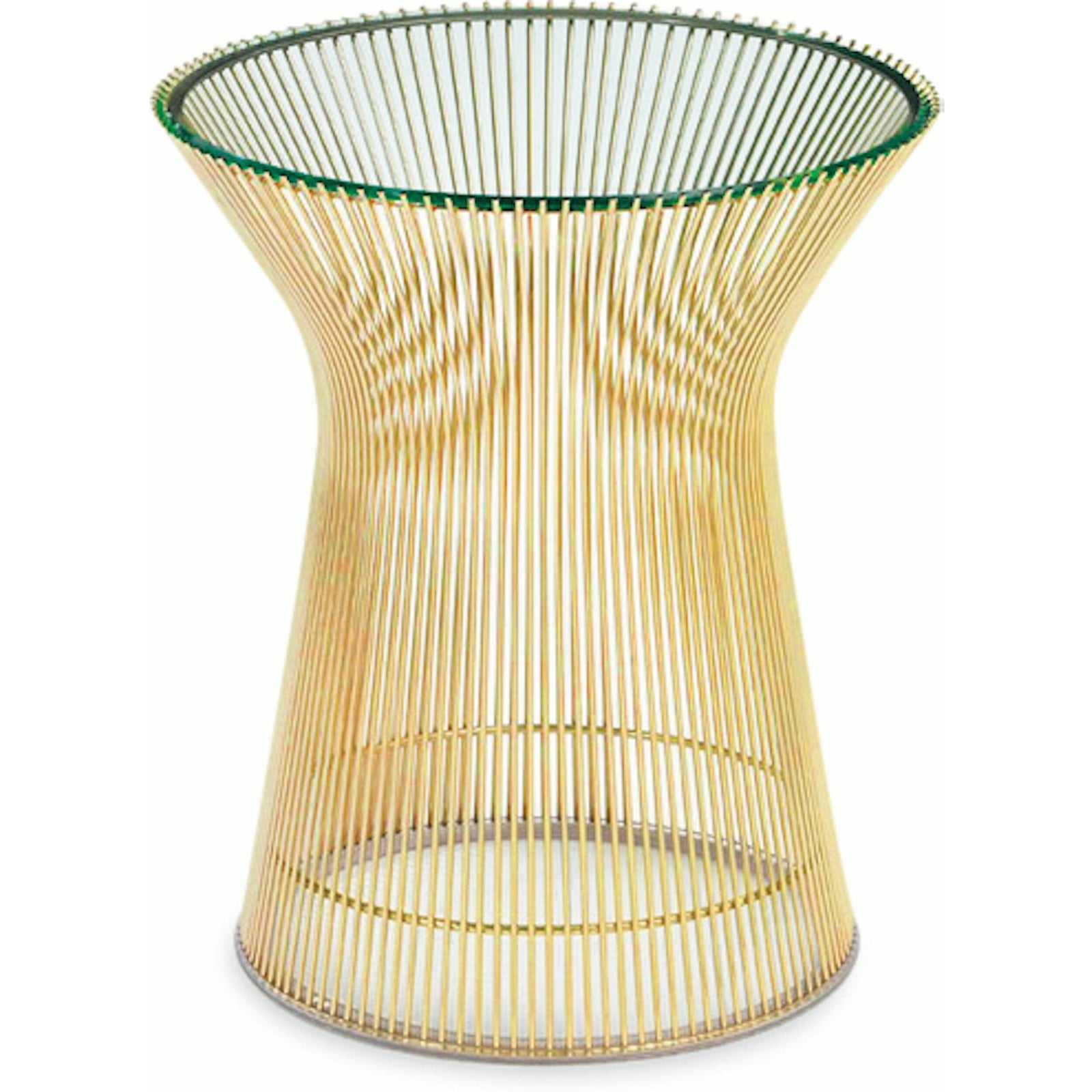 Platner Side Table - Gold side/end table Knoll 18K Gold plated Clear Glass 