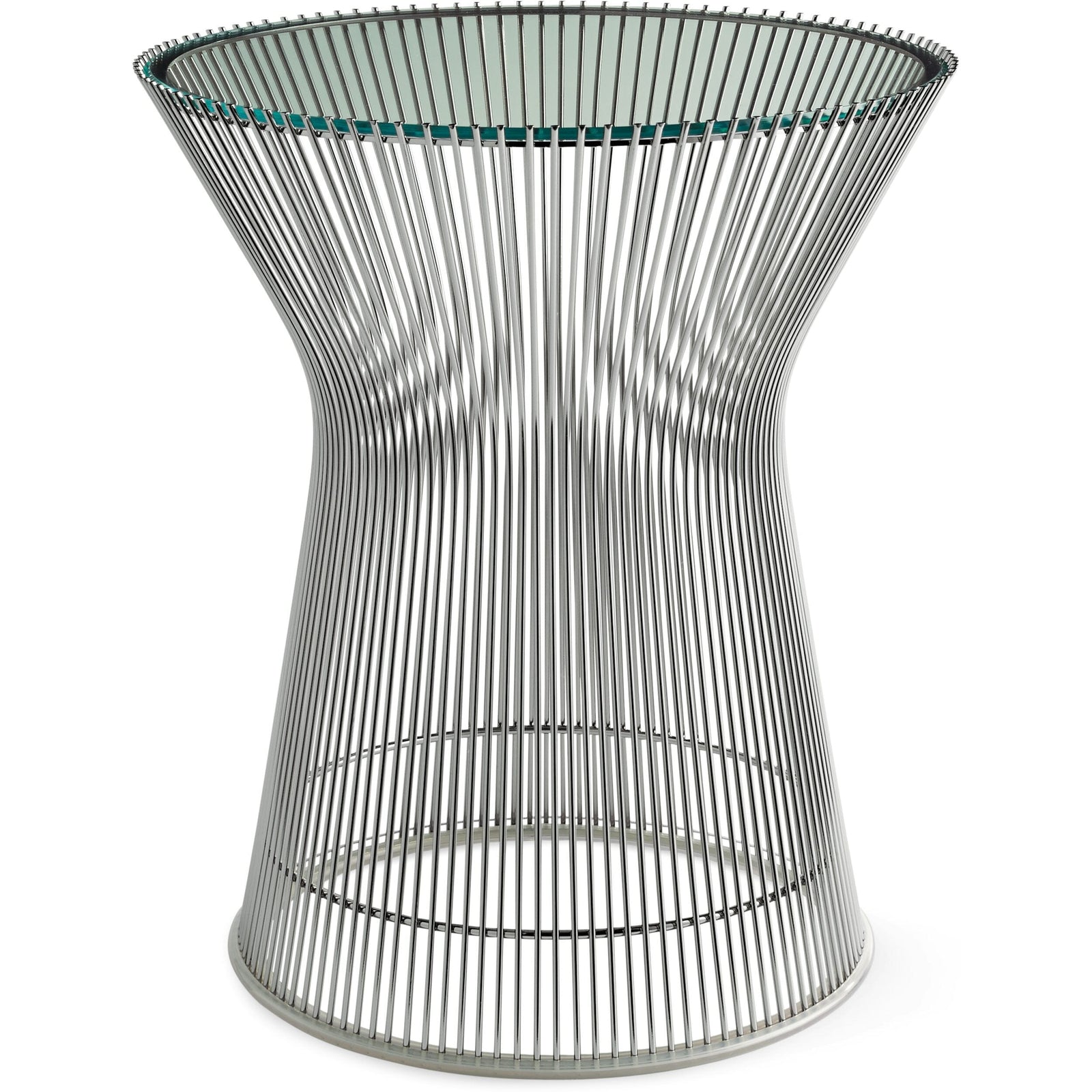 Platner Side Table side/end table Knoll Polished Nickel Clear Glass 