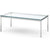 Florence Knoll Rectangular Coffee Table Coffee Tables Knoll polished chrome Clear Glass 