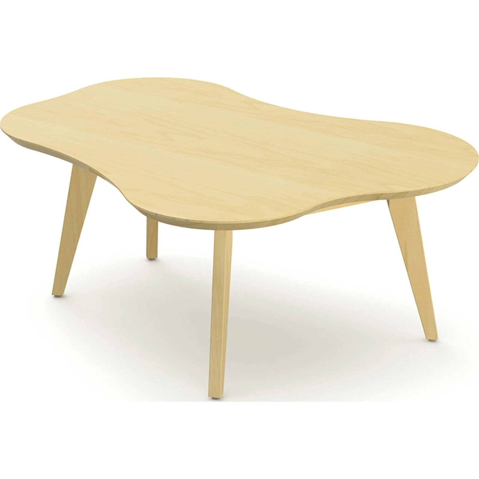 Risom Amoeba Coffee Table Coffee Tables Knoll Clear Maple/Clear Maple 