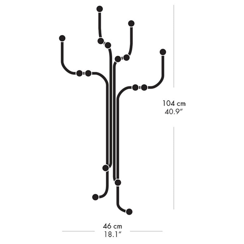 Coat Tree™ Wall Mount Coat Rack Coat Hooks Fritz Hansen 