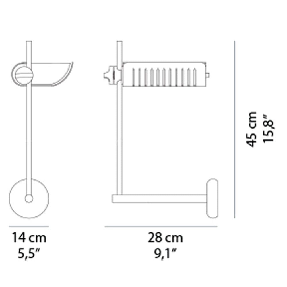 Colombo Wall Sconce 761 wall / ceiling lamps Oluce 