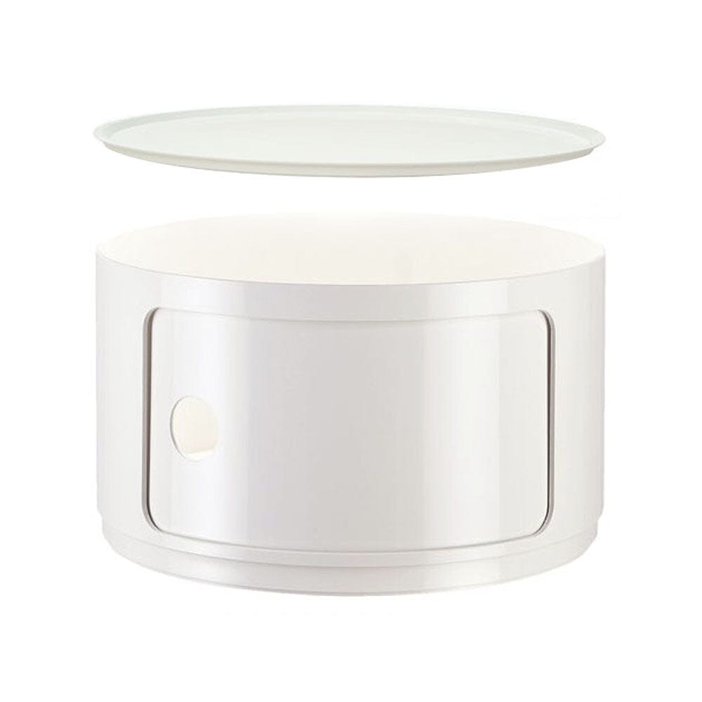 Componibili Big Round Modular Accessories Kartell Round Low White White Round Closing Top + $65.00