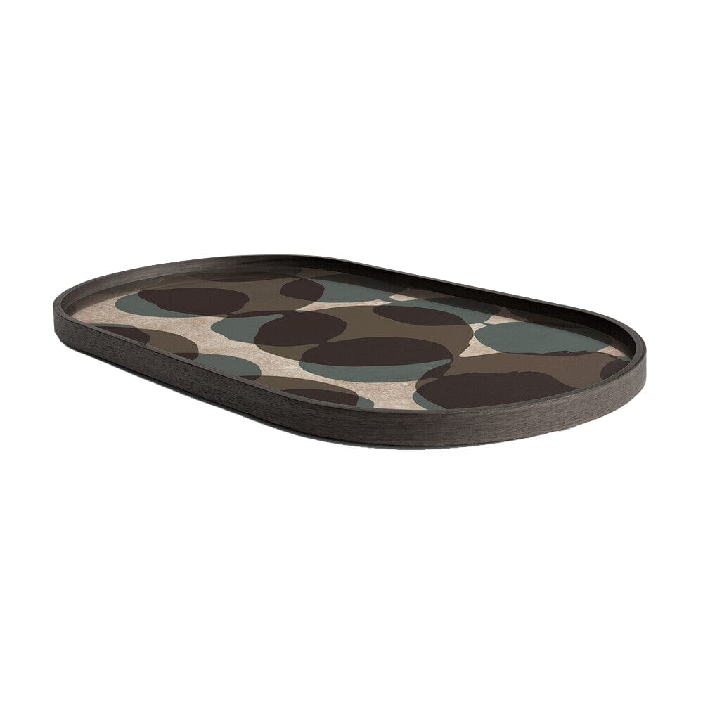 Connected Dots Oblong Glass Tray Tray Ethnicraft 