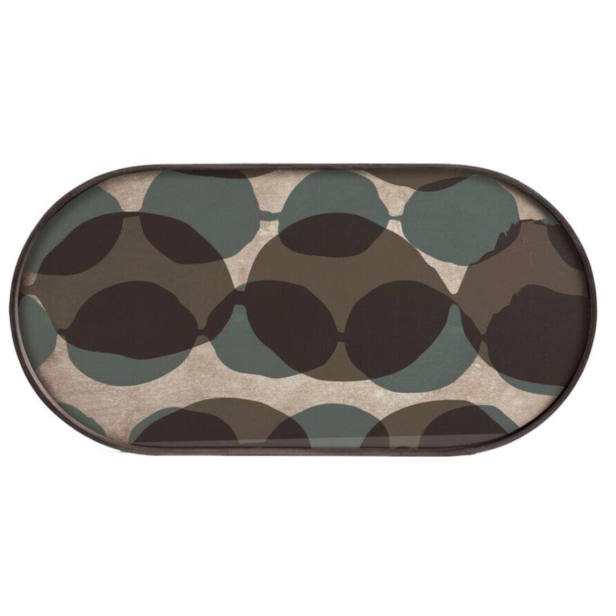 Connected Dots Oblong Glass Tray Tray Ethnicraft 
