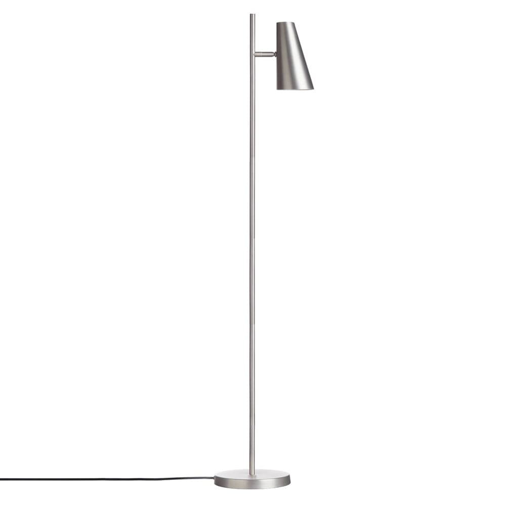 Cono Floor Lamp Floor Lamps Woud Satin Silver 