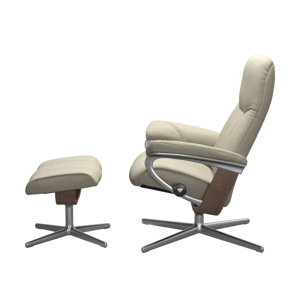 Consul Chair and Ottoman With Cross Base Chairs Stressless 