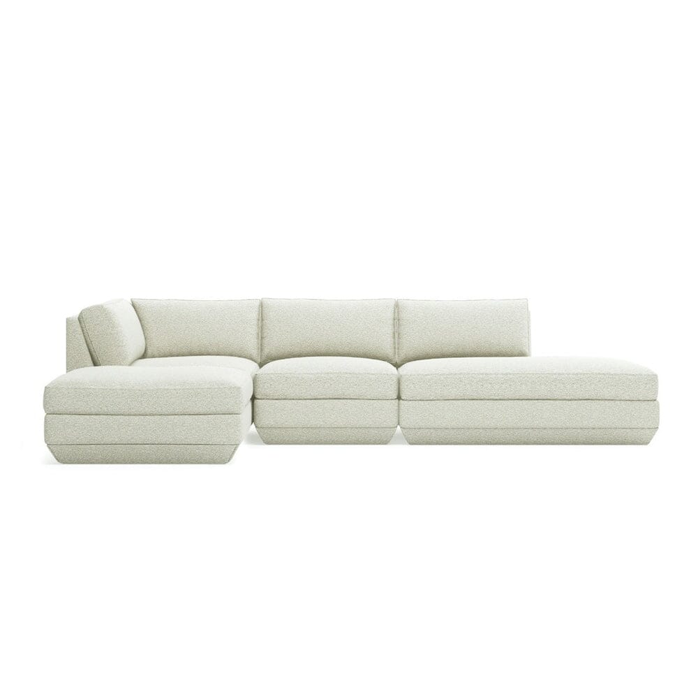 Podium 4PC Lounge Sectional B Sofa Gus Modern Copenhagen Fossil Left Facing 