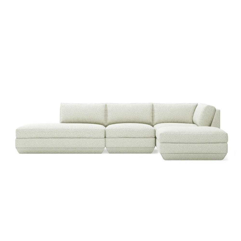 Podium 4PC Lounge Sectional B Sofa Gus Modern Copenhagen Fossil Right Facing 