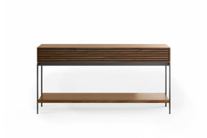 Cora 1173 Wood Console Table Side Tables BDI Natural Walnut 