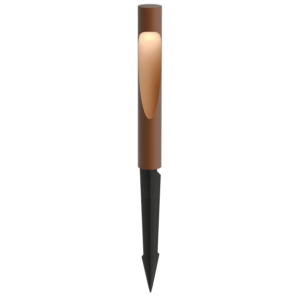 Flindt Garden Bollard Outdoor Lighting Louis Poulsen Short/Corten 2700K Spike