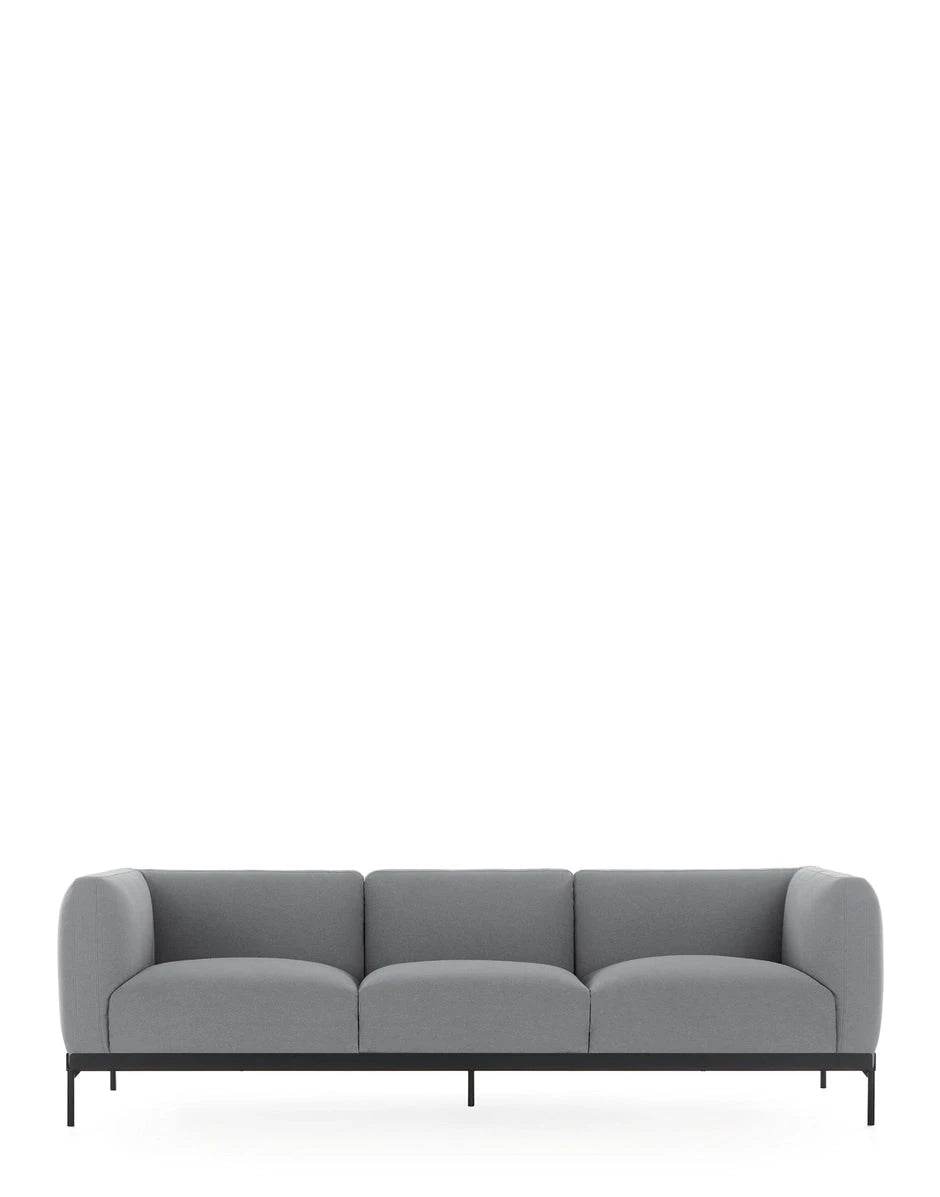 Asia Sofa 3 Seater Sofa Kartell Cotone Plain - Grey 