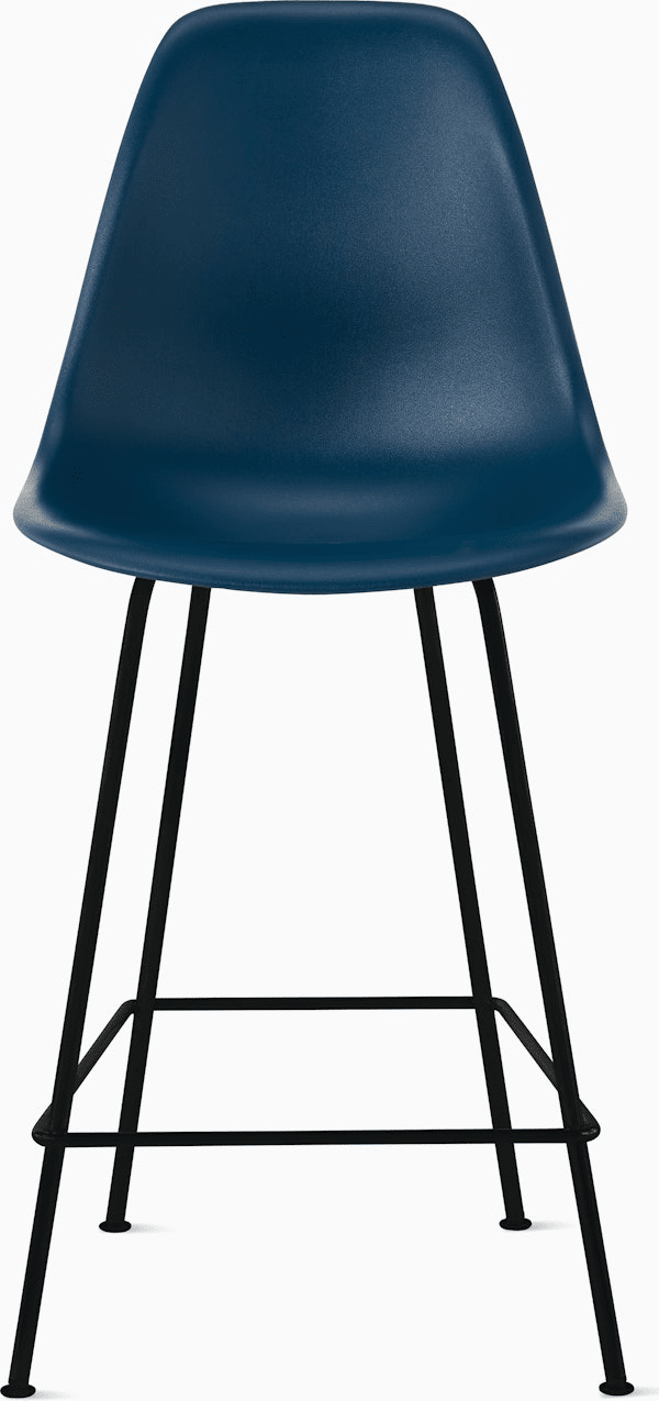 Eames Molded Plastic Counter Stool bar seating herman miller Blue Green Black 