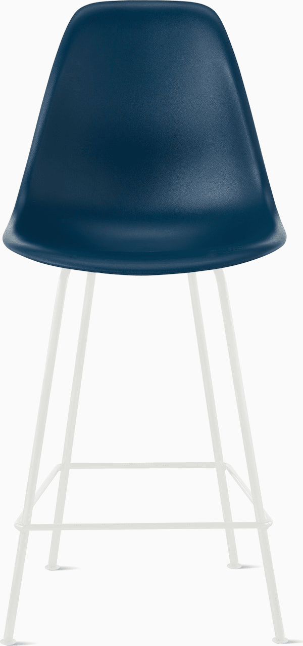 Eames Molded Plastic Counter Stool bar seating herman miller Blue Green White 