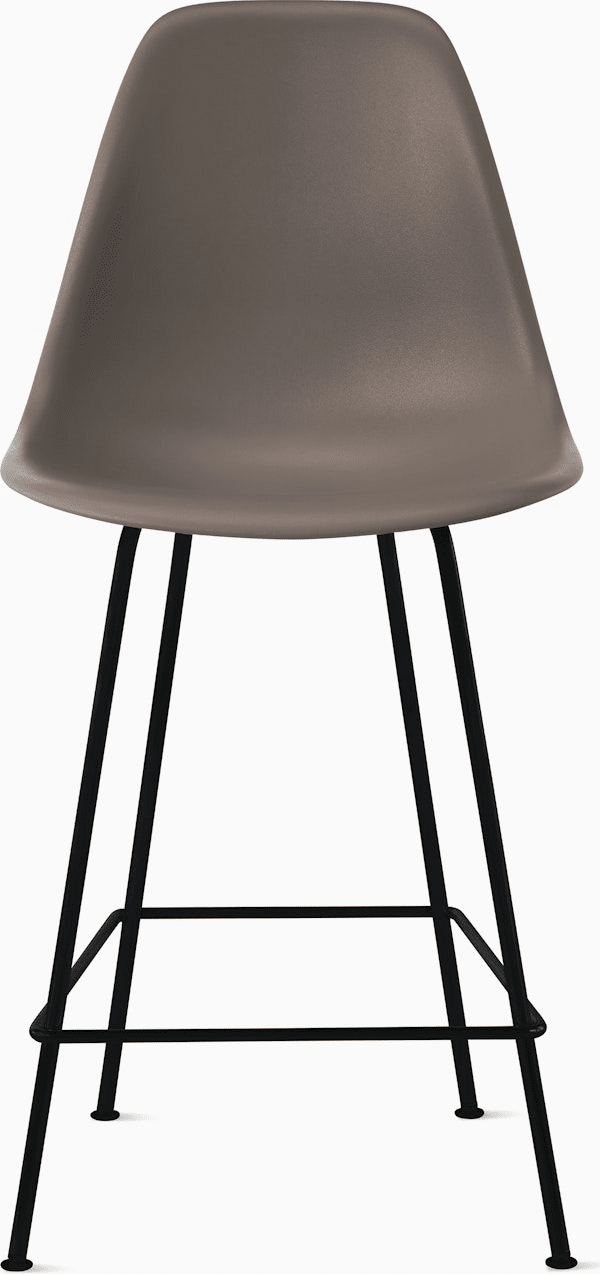 Eames Molded Plastic Counter Stool bar seating herman miller Cocoa Black 