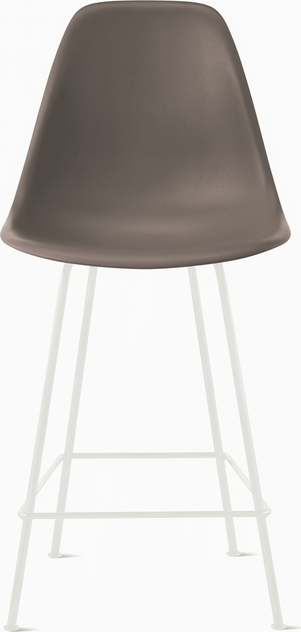 Eames Molded Plastic Counter Stool bar seating herman miller Cocoa White 