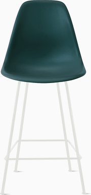 Eames Molded Plastic Counter Stool bar seating herman miller Evergreen White 