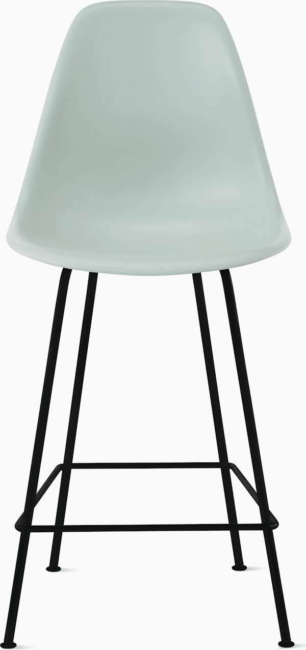 Eames Molded Plastic Counter Stool bar seating herman miller Grey Green Black 