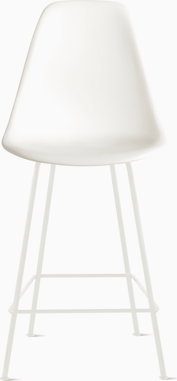 Eames Molded Plastic Counter Stool bar seating herman miller White White 