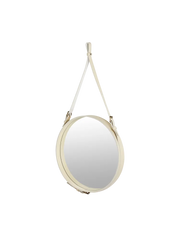 Adnet Circulaire Mirror mirror Gubi Small Cream Leather 