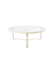 Adnet Coffee Table Coffee table Gubi Cream Leather Large 