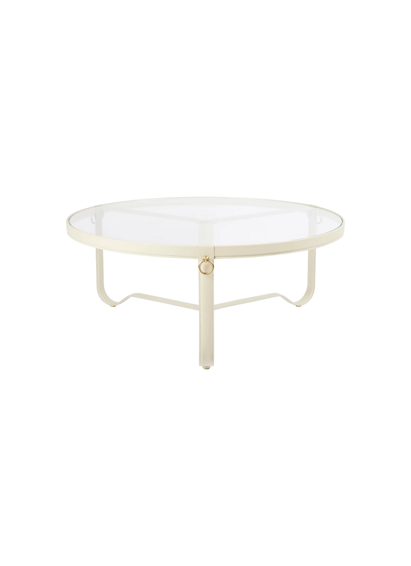 Adnet Coffee Table Coffee table Gubi Cream Leather Large 