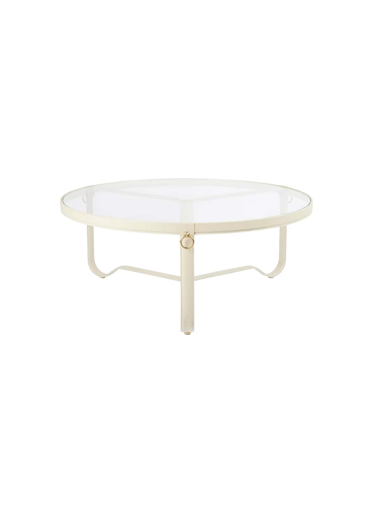 Adnet Coffee Table Coffee table Gubi Cream Leather Large 