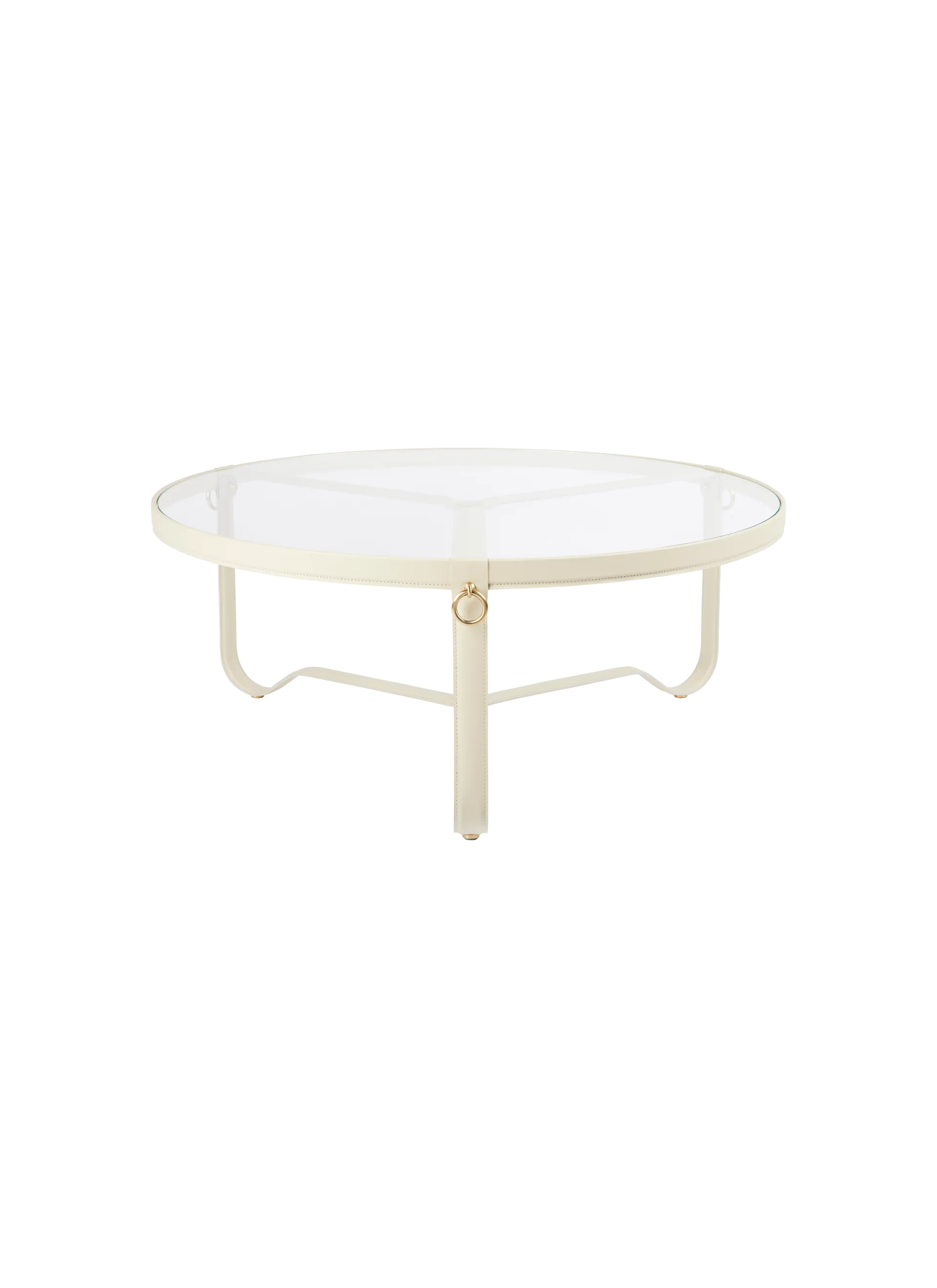 Adnet Coffee Table Coffee table Gubi Cream Leather Large 