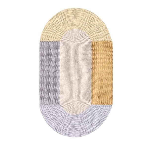 Crochet Mono Rug Rug Gan Beige 