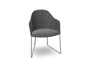 Cila Fully Upholstered Armchair With Sled Base Chairs Arper 