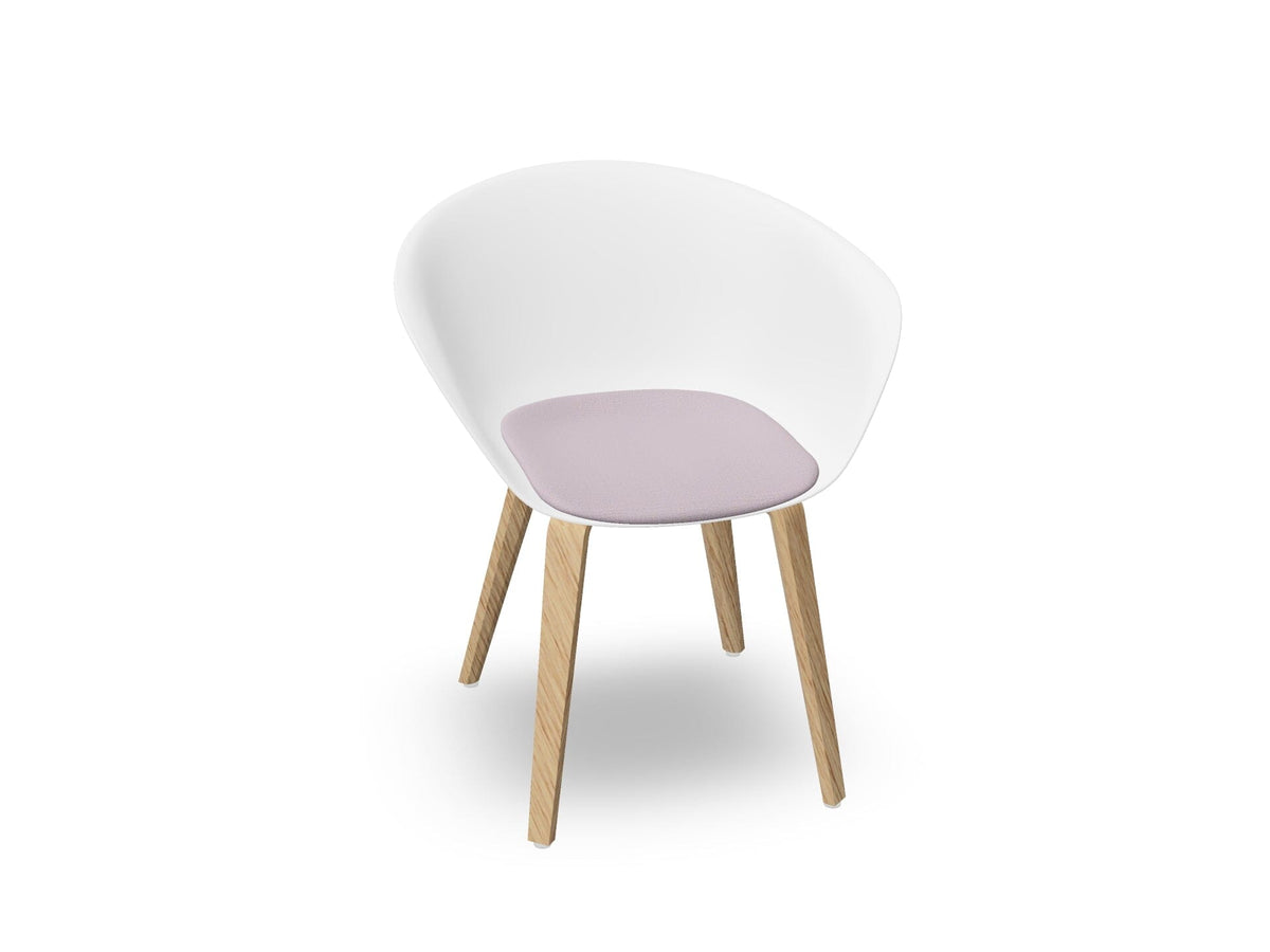 Duna 02 Wood Leg Chair With Seat Cushion Chairs Arper 