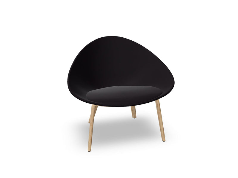 Adell 4 Leg Wood Lounge Chair With Fully Upholstered lounge chair Arper 