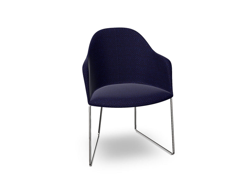 Cila Fully Upholstered Armchair With Sled Base Chairs Arper 