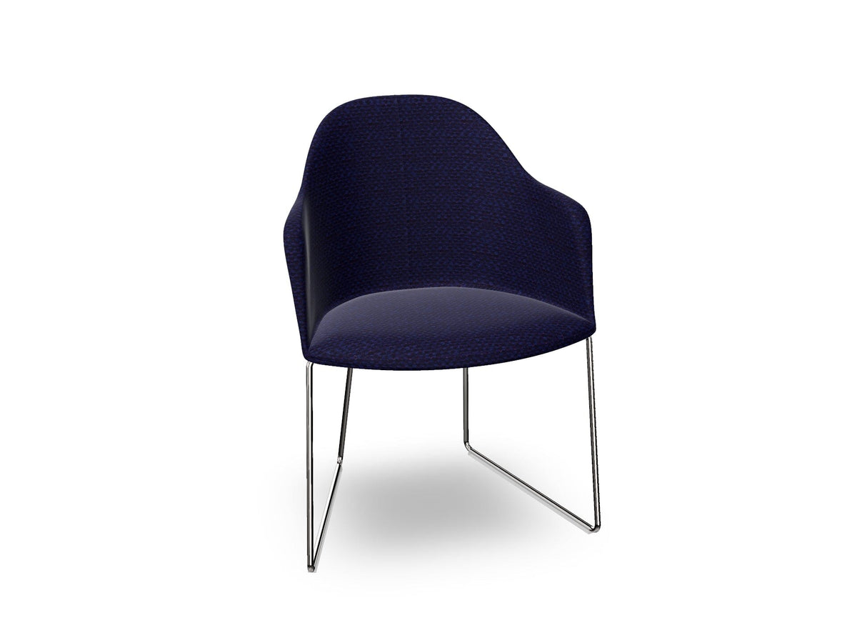 Cila Fully Upholstered Armchair With Sled Base Chairs Arper 