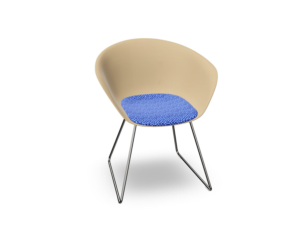 Duna 02 Sled Base Chair With Seat Cushion Chairs Arper 